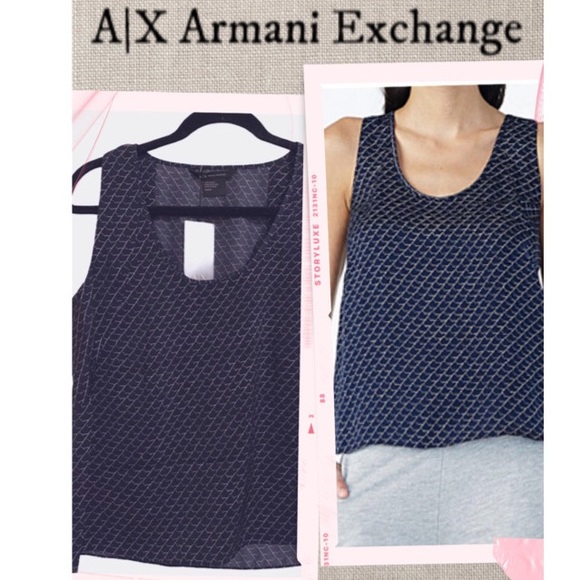 2/$30 NEW Armani Exchange Blouse NEW WITH TAGS Layering Blouse Size S - Picture 2 of 8